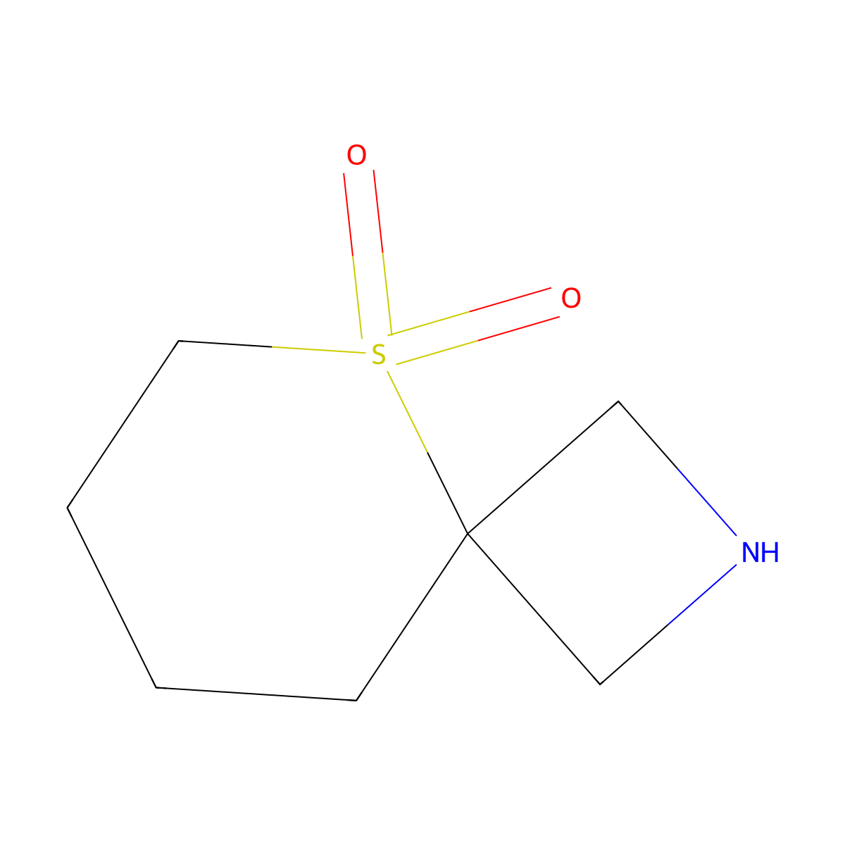 5-Thia-2-azaspiro[3.5]nonane 5,5-dioxide molecular structure, CAS 1935245-49-0