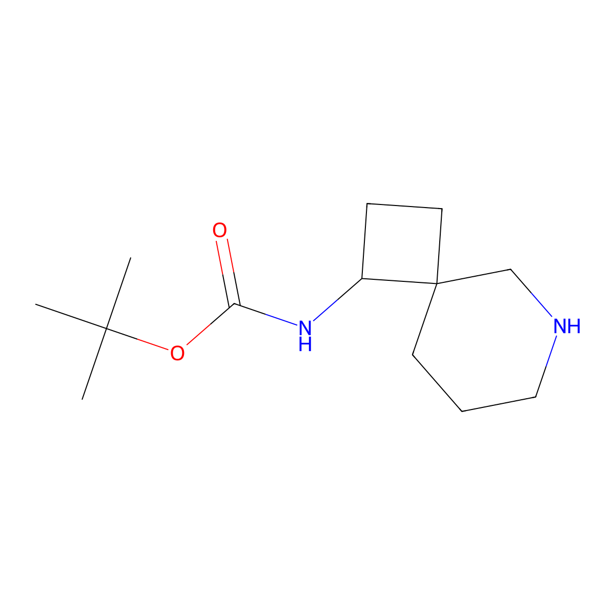 tert-butyl N-(6-azaspiro[3.5]nonan-3-yl)carbamate molecular structure, CAS 1935246-45-9