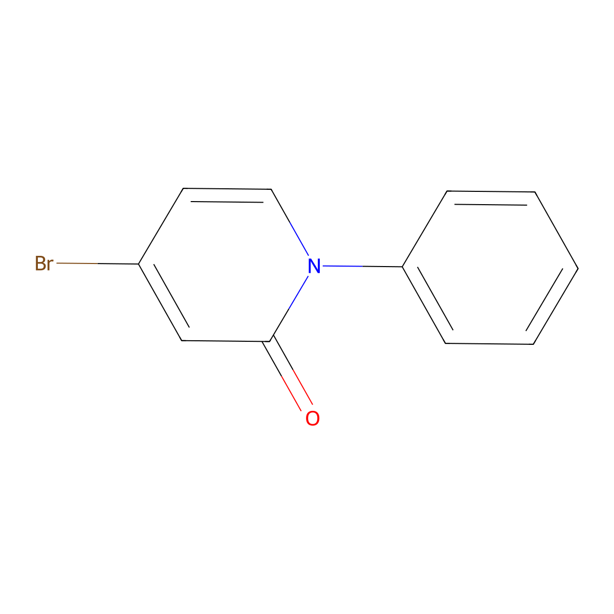 4-Bromo-1-phenylpyridin-2(1H)-one molecular structure, CAS 1935260-90-4