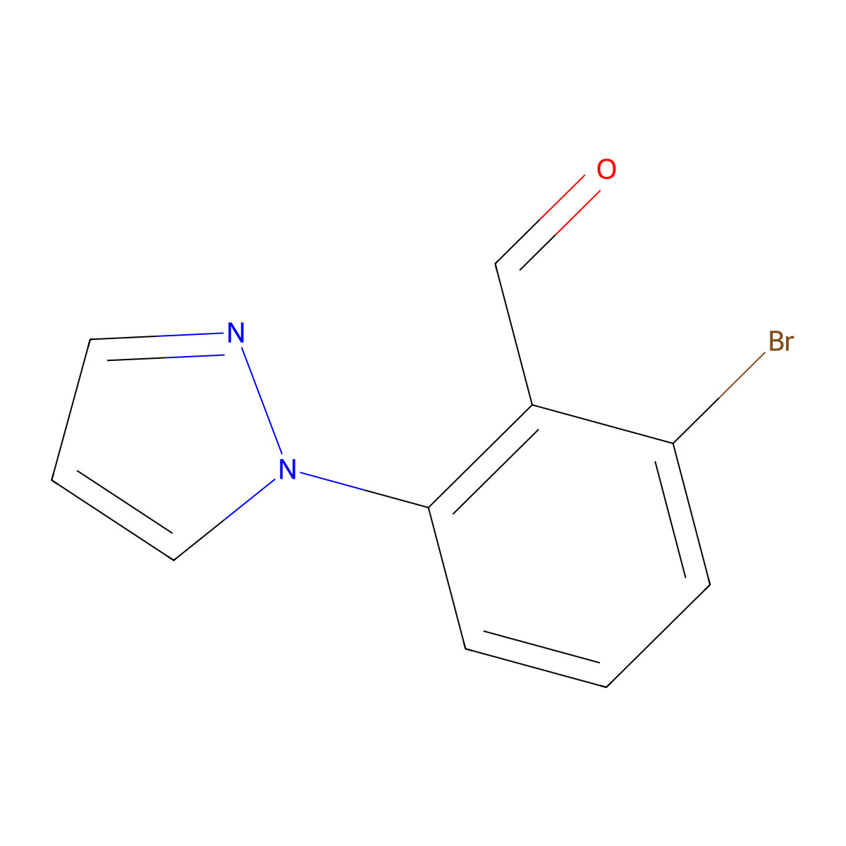 2-Bromo-6-(1H-pyrazol-1-yl)benzaldehyde molecular structure, CAS 1935262-62-6