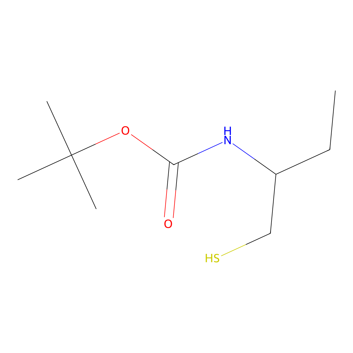 tert-Butyl N-(1-sulfanylbutan-2-yl)carbamate molecular structure, CAS 1935263-59-4