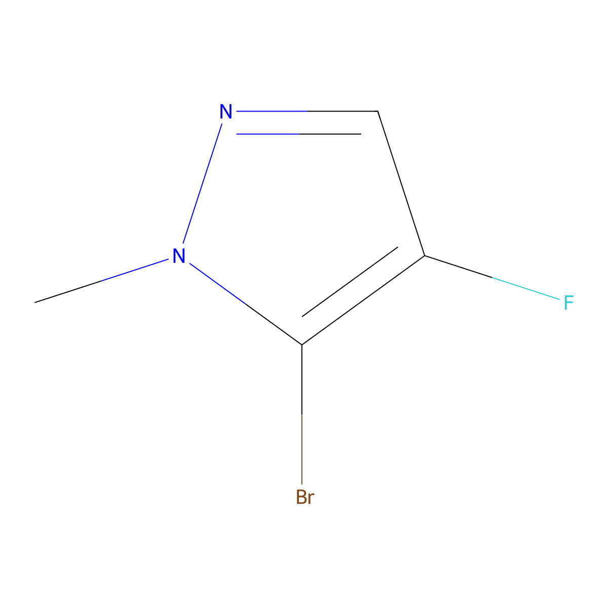 5-bromo-4-fluoro-1-methyl-1H-pyrazole molecular structure, CAS 1935264-08-6