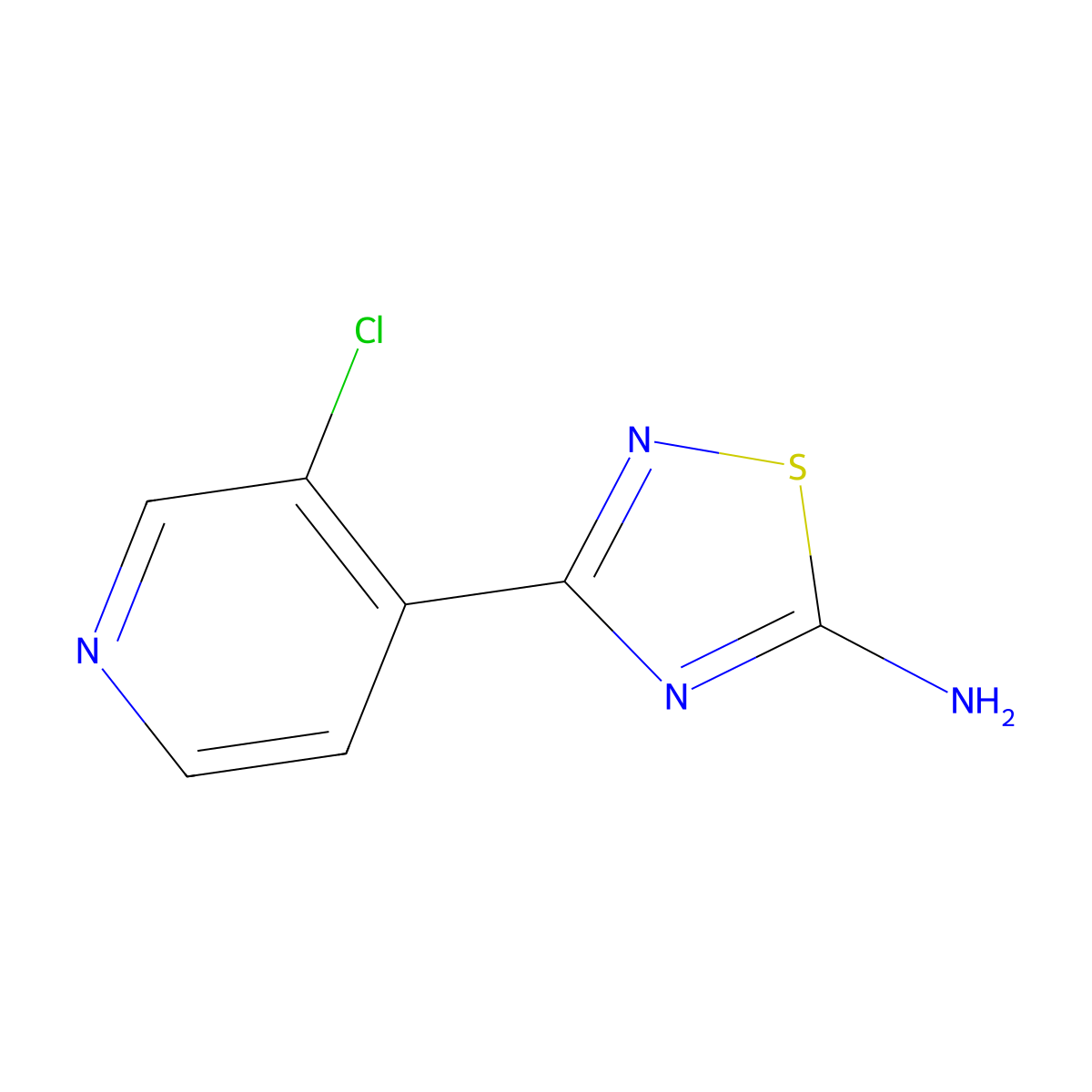 3-(3-Chloropyridin-4-yl)-1,2,4-thiadiazol-5-amine molecular structure, CAS 1935264-14-4
