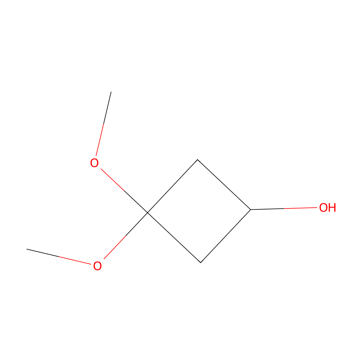 3,3-Dimethoxycyclobutan-1-ol molecular structure, CAS 1935266-62-8