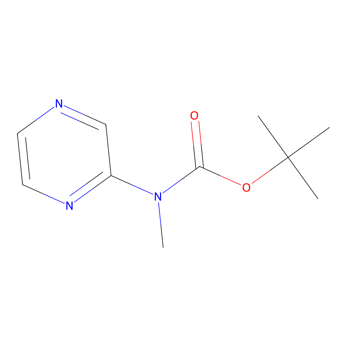tert-Butyl methyl(pyrazin-2-yl)carbamate molecular structure, CAS 1935268-11-3