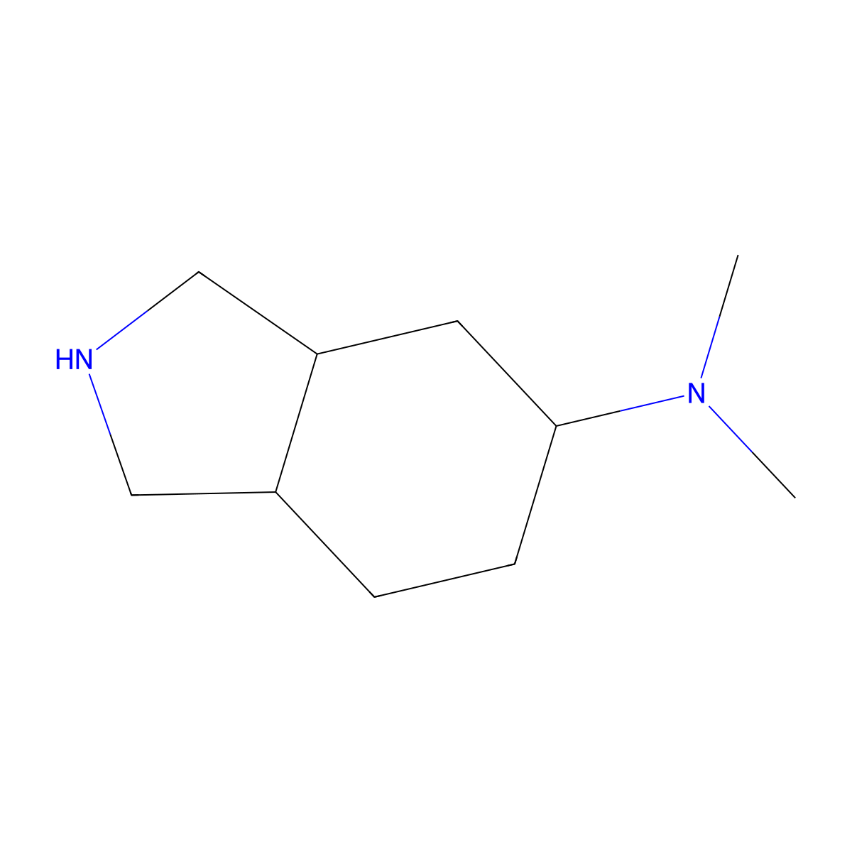 N,N-dimethyl-octahydro-1H-isoindol-5-amine molecular structure, CAS 1935268-89-5