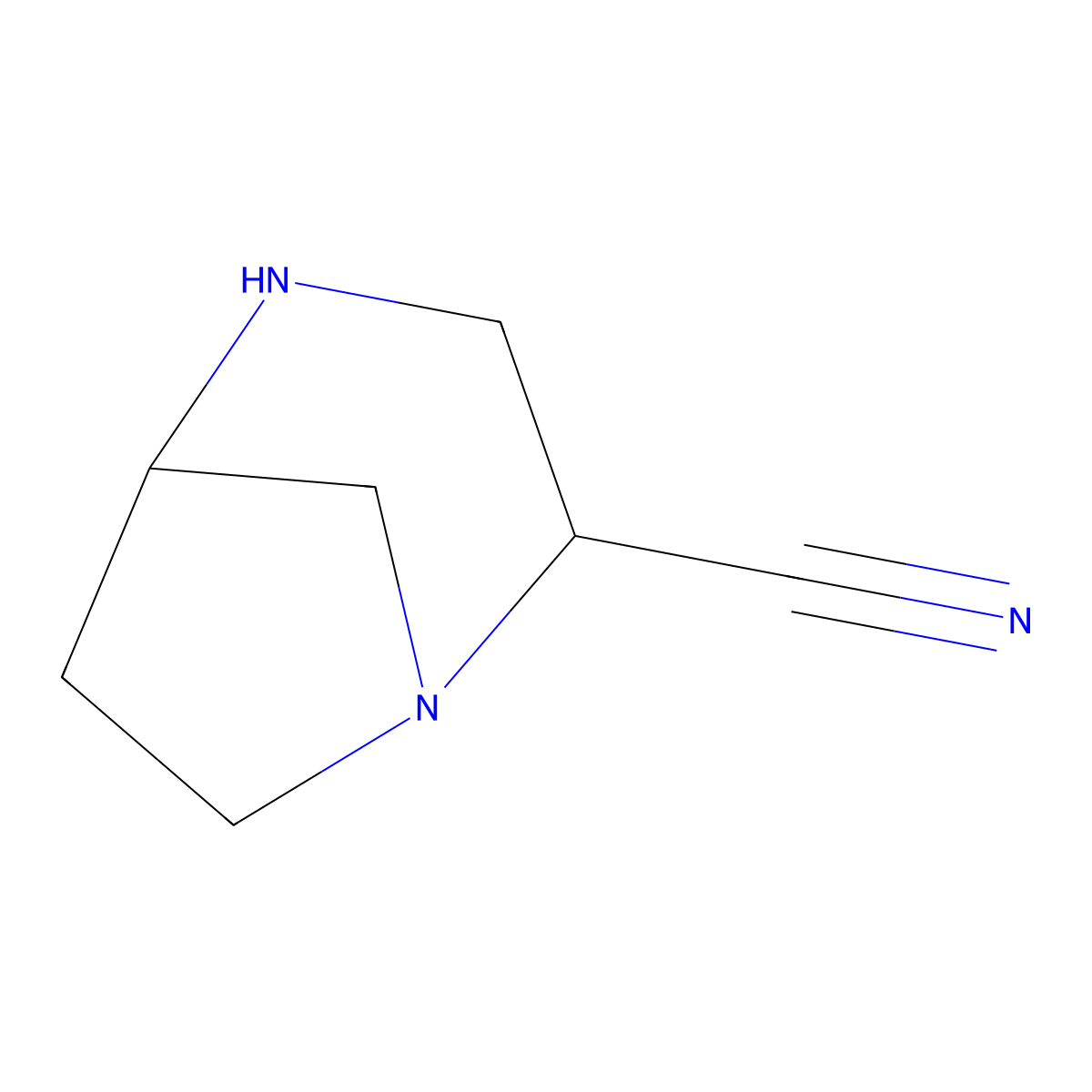 1,4-Diazabicyclo[3.2.1]octane-2-carbonitrile molecular structure, CAS 1935271-91-2