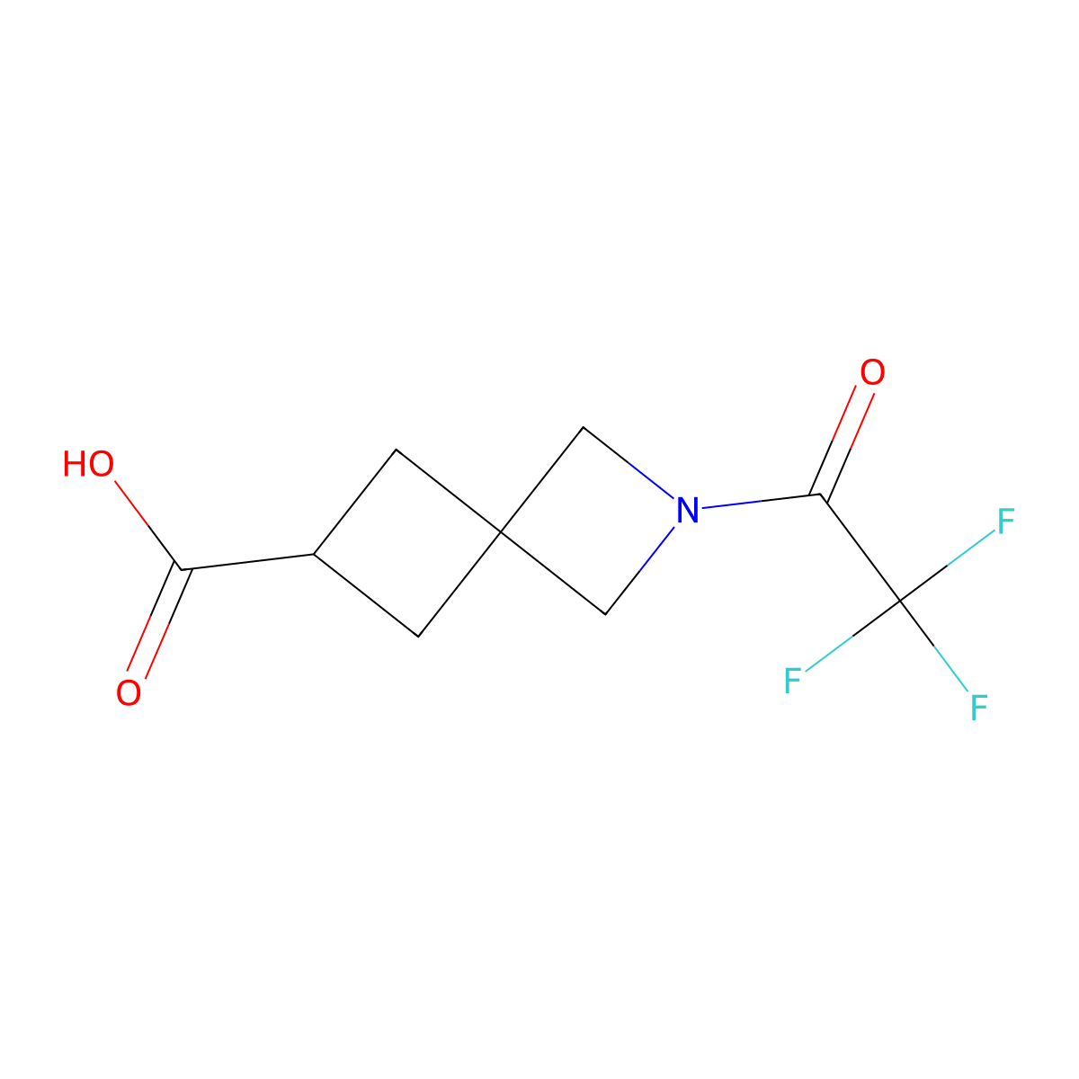 2-(Trifluoroacetyl)-2-azaspiro[3.3]heptane-6-carboxylic acid molecular structure, CAS 1935279-84-7