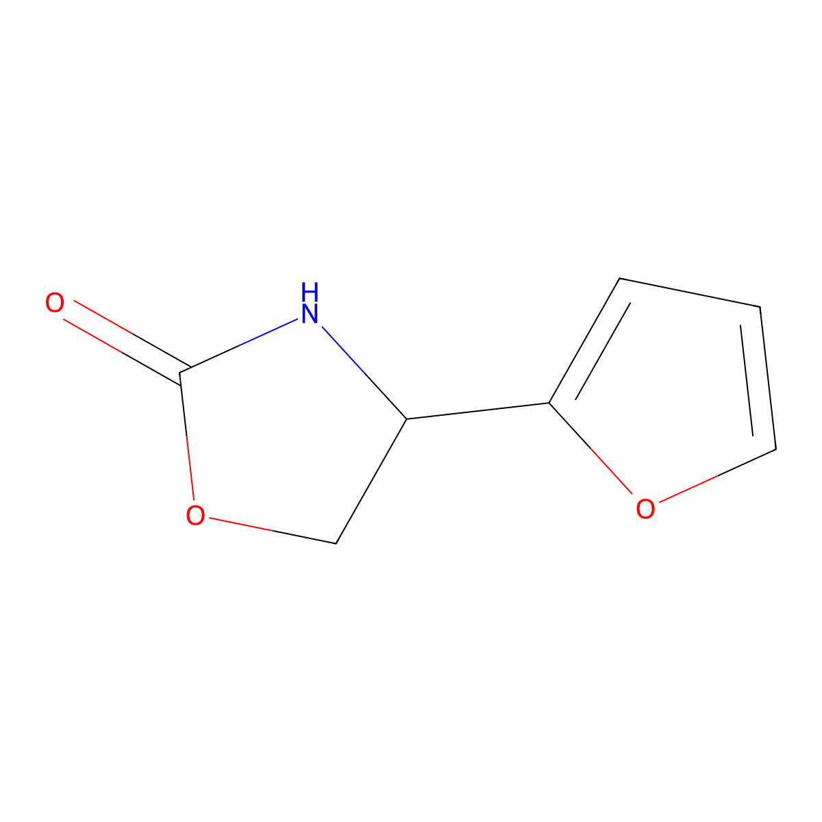 (4R)-4-(furan-2-yl)-1,3-oxazolidin-2-one molecular structure, CAS 193528-31-3