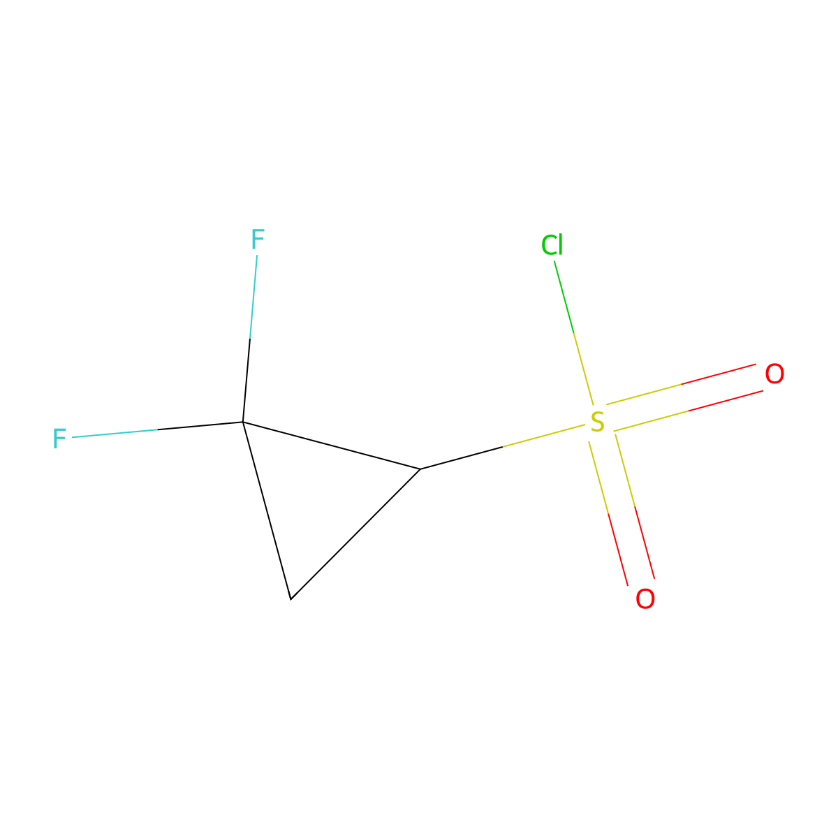 2,2-Difluorocyclopropane-1-sulfonyl chloride molecular structure, CAS 1935280-15-1