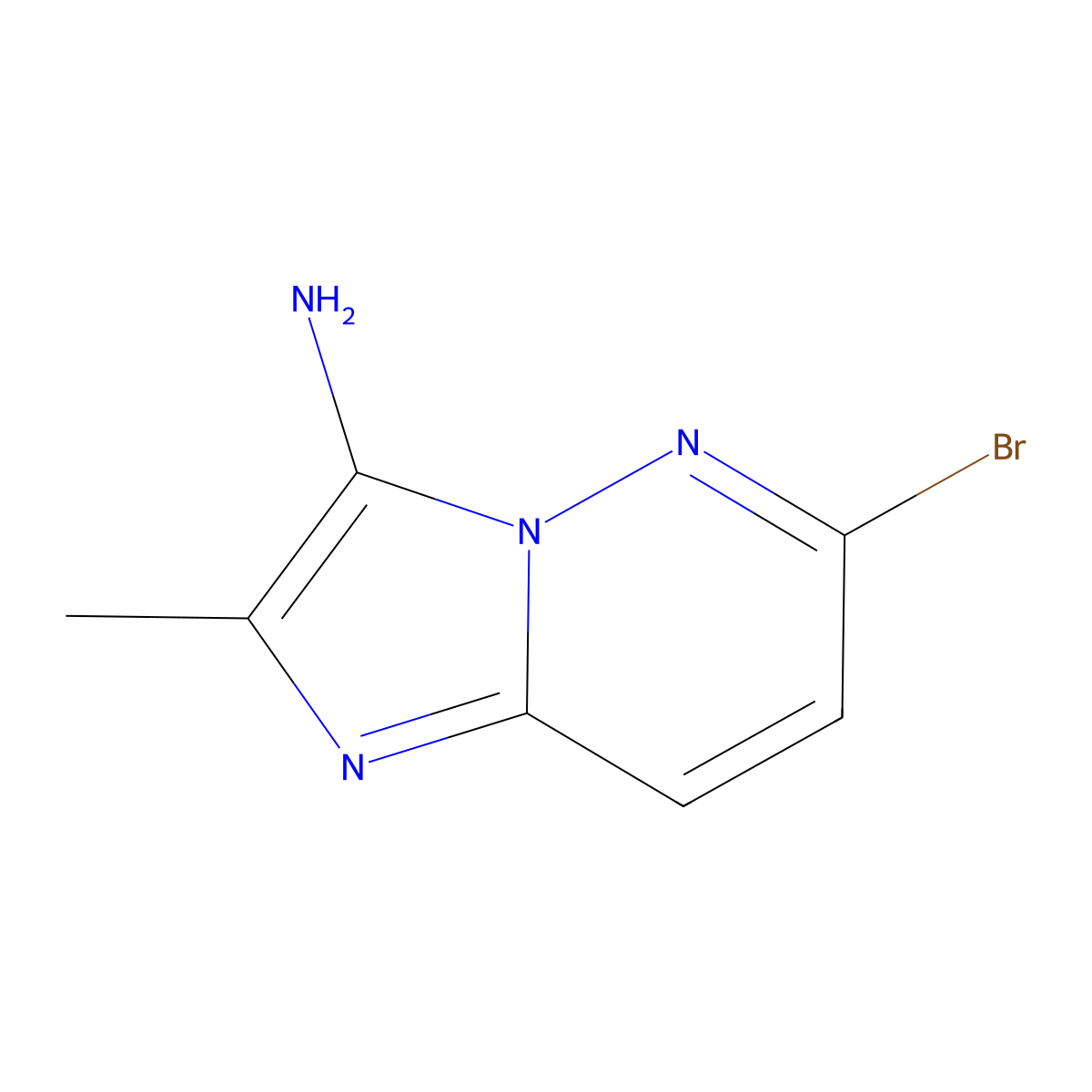 6-Bromo-2-methylimidazo[1,2-b]pyridazin-3-amine molecular structure, CAS 1935286-88-6