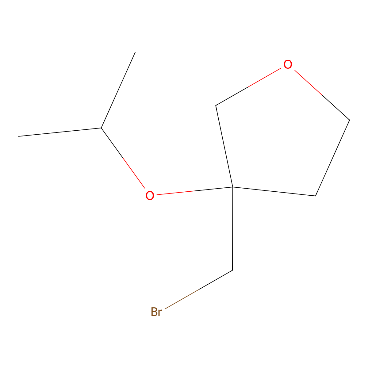 3-(Bromomethyl)-3-(propan-2-yloxy)oxolane molecular structure, CAS 1935287-78-7