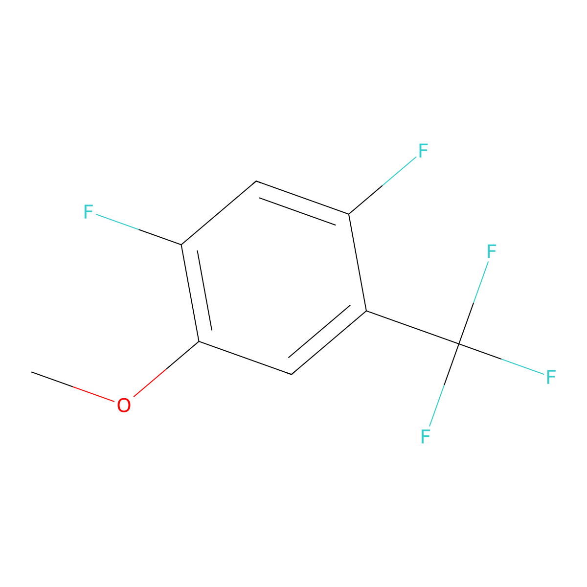 2,4-Difluoro-5-methoxybenzotrifluoride molecular structure, CAS 1935291-66-9