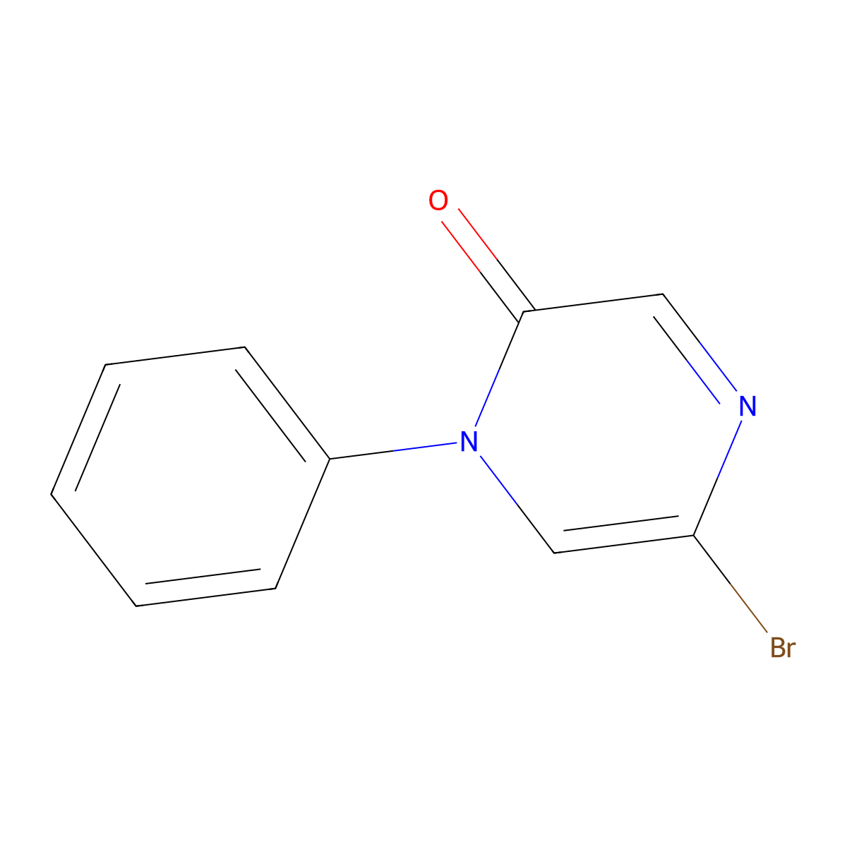 5-Bromo-1-phenylpyrazin-2(1H)-one molecular structure, CAS 1935291-98-7