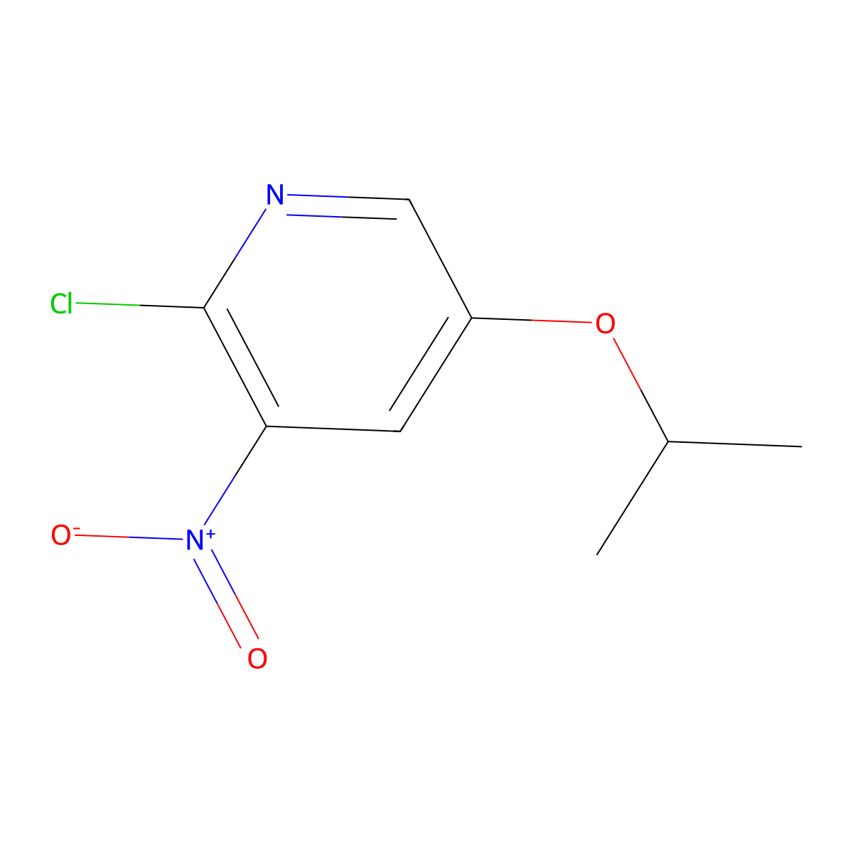 2-Chloro-5-isopropoxy-3-nitropyridine molecular structure, CAS 1935294-81-7
