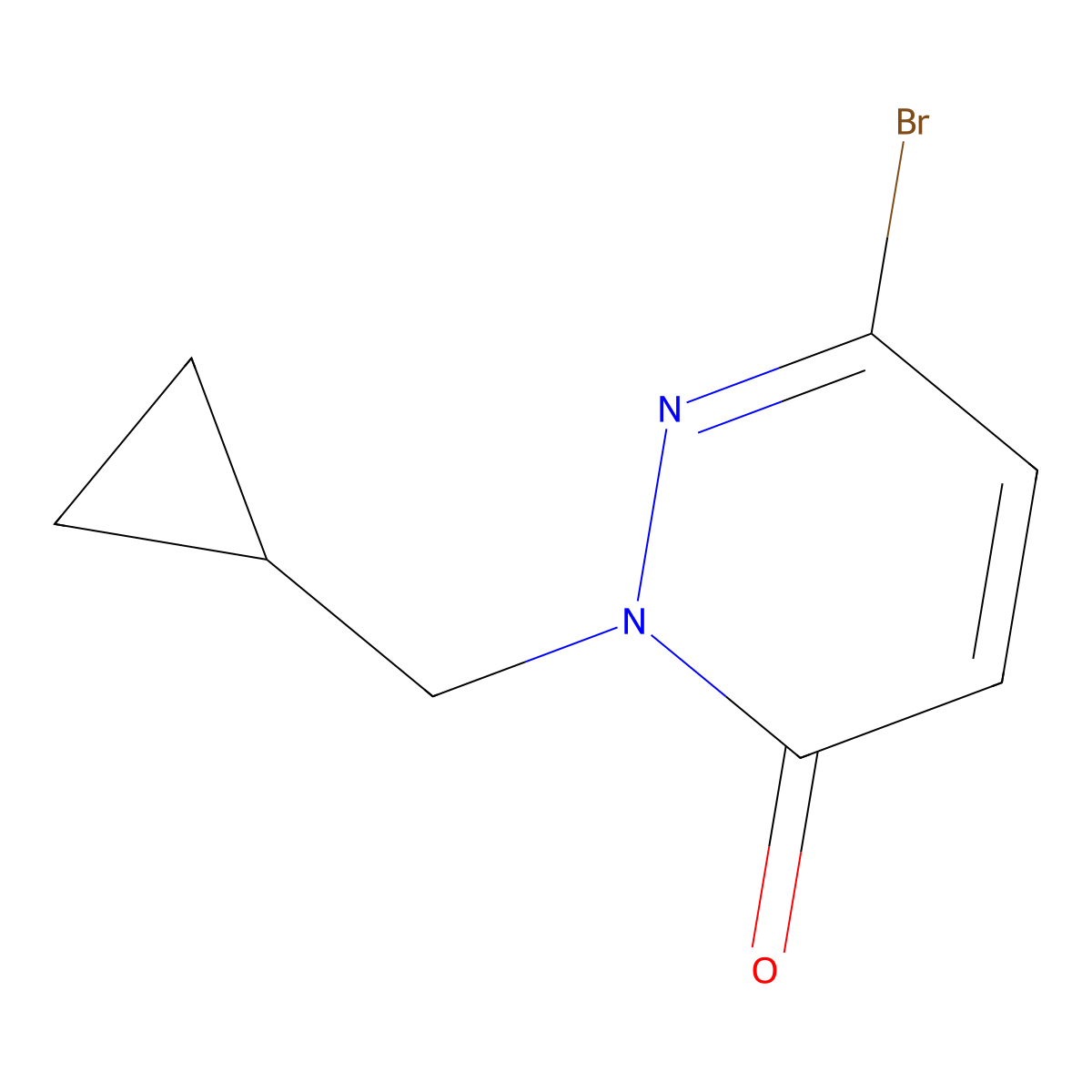 6-Bromo-2-(cyclopropylmethyl)pyridazin-3(2H)-one molecular structure, CAS 1935299-64-1