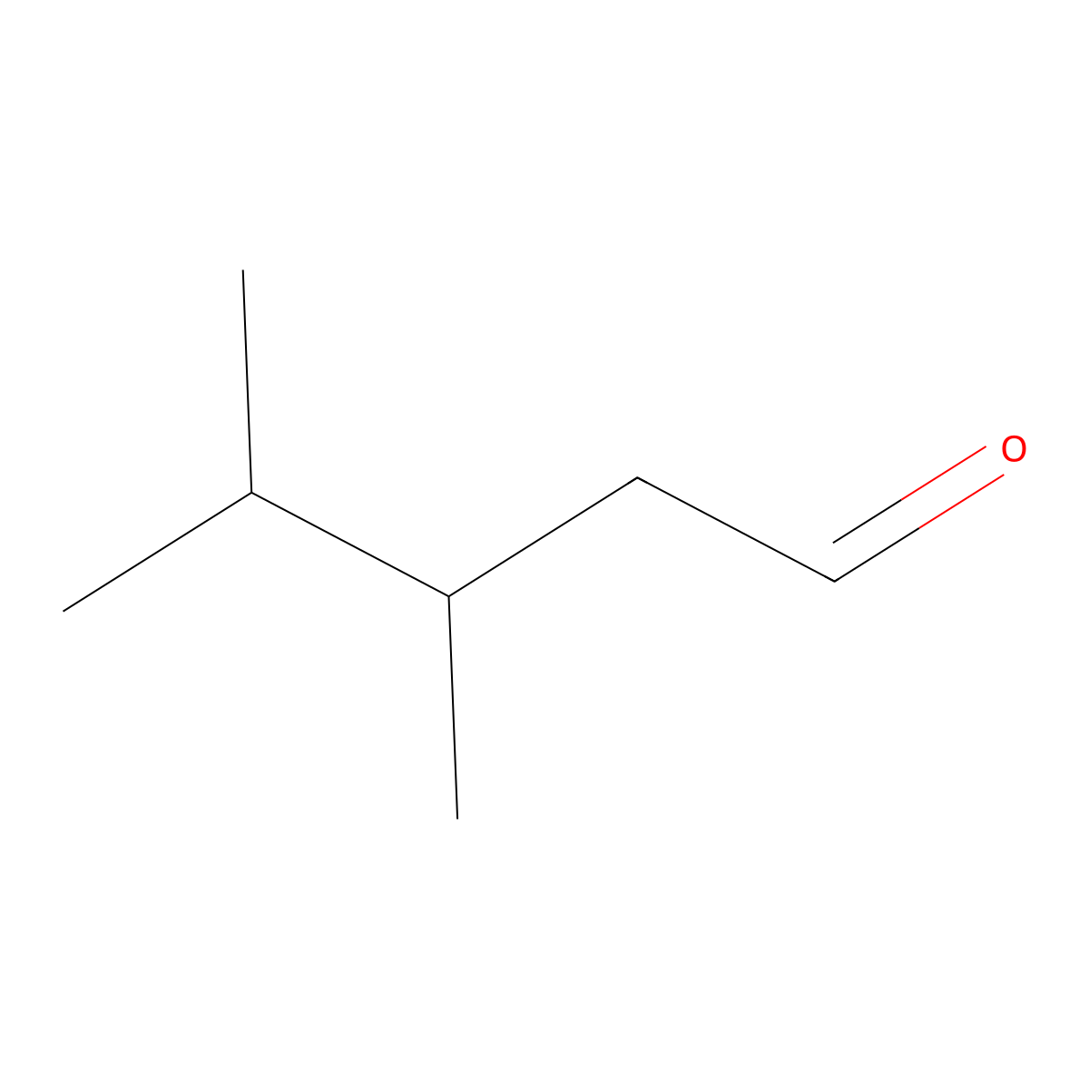 3,4-Dimethylpentanal molecular structure, CAS 19353-21-0
