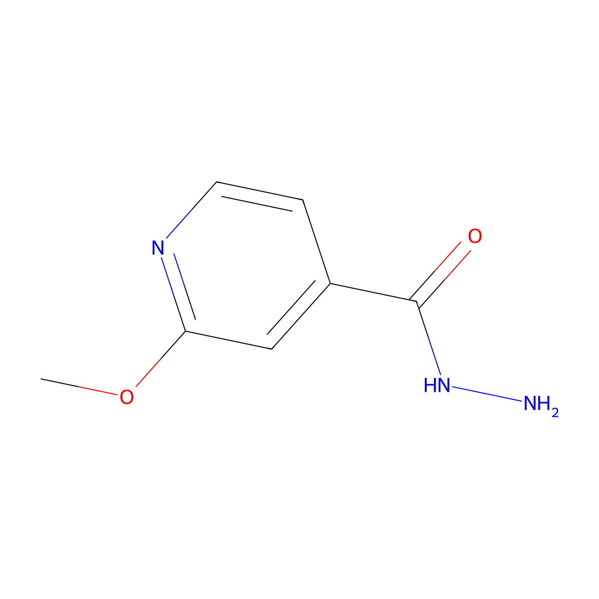 2-Methoxyisonicotinohydrazide molecular structure, CAS 19353-97-0