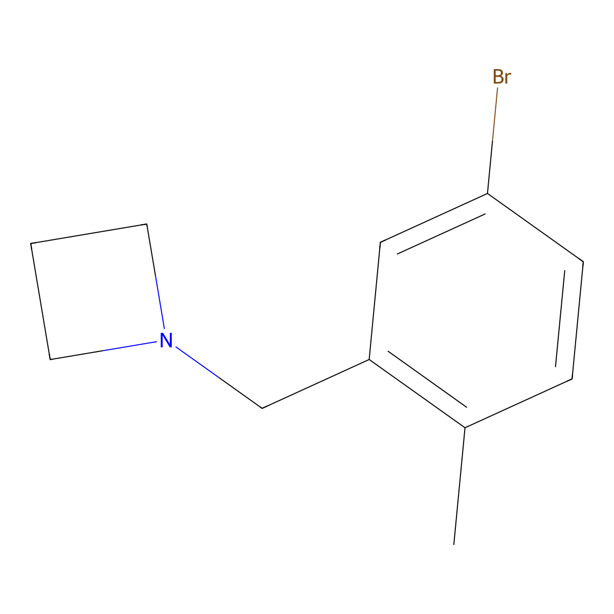 1-[(5-Bromo-2-methylphenyl)methyl]azetidine molecular structure, CAS 1935301-93-1