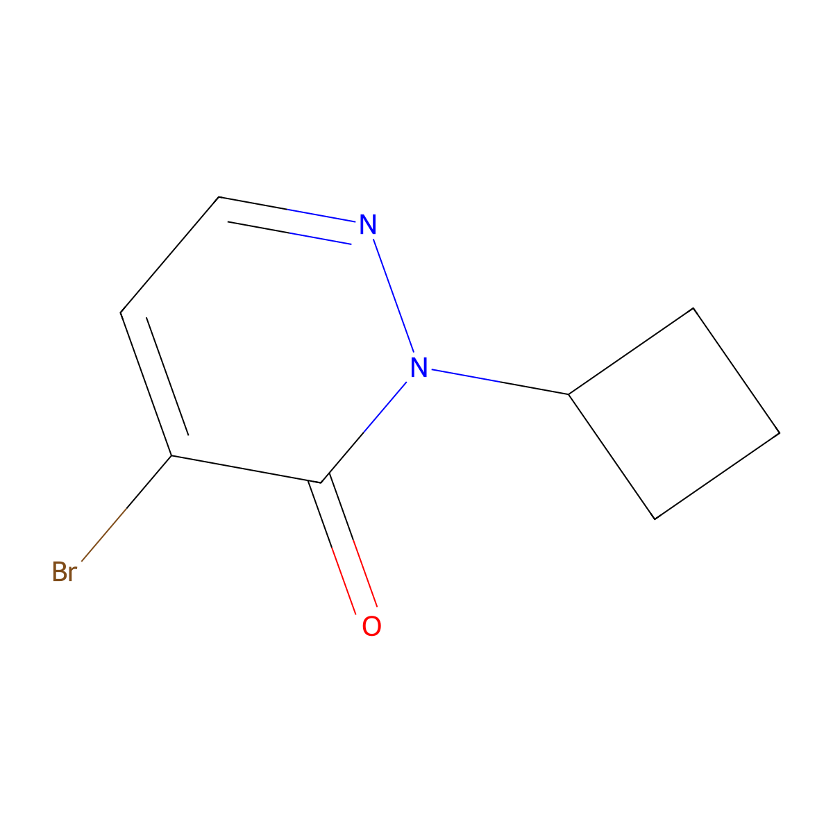 4-Bromo-2-cyclobutylpyridazin-3(2H)-one molecular structure, CAS 1935303-04-0