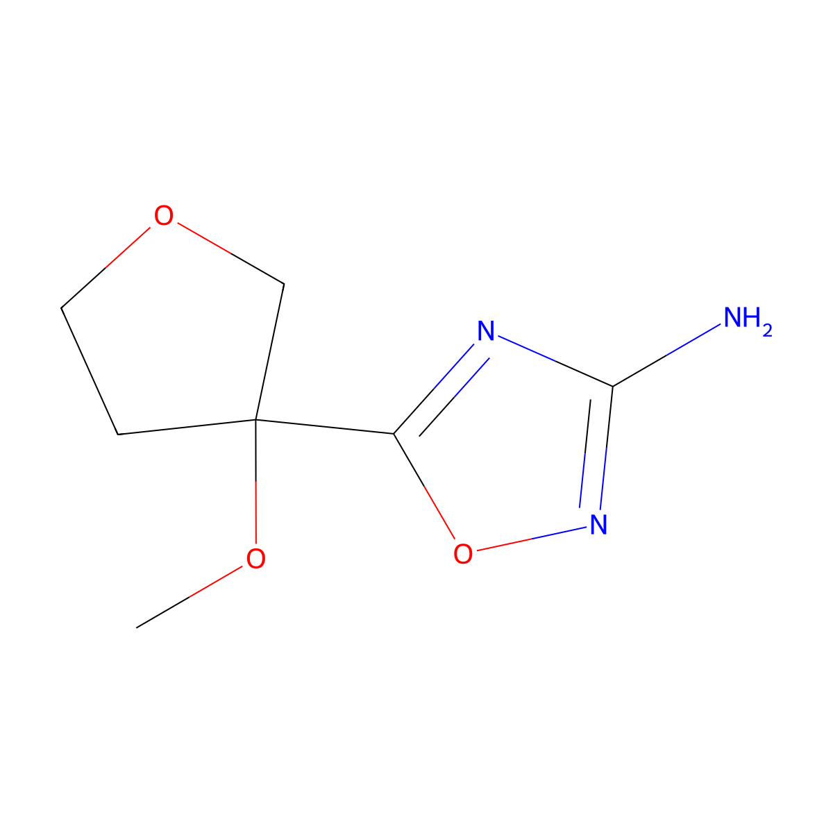 5-(3-Methoxyoxolan-3-yl)-1,2,4-oxadiazol-3-amine molecular structure, CAS 1935305-71-7