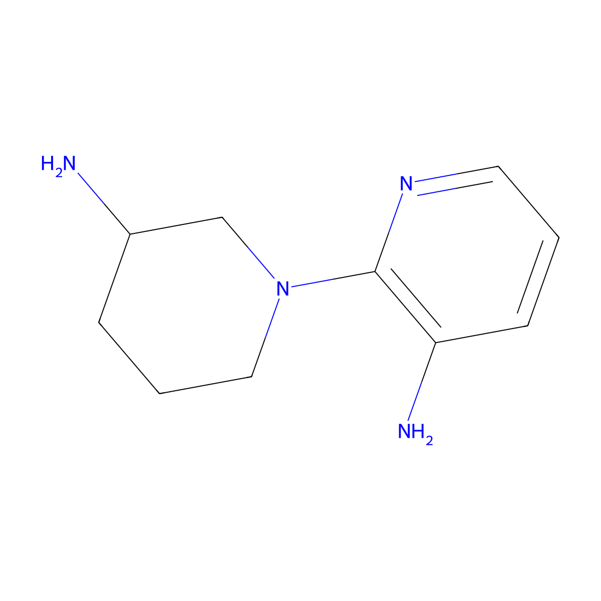 2-(3-Aminopiperidin-1-yl)pyridin-3-amine molecular structure, CAS 1935305-80-8
