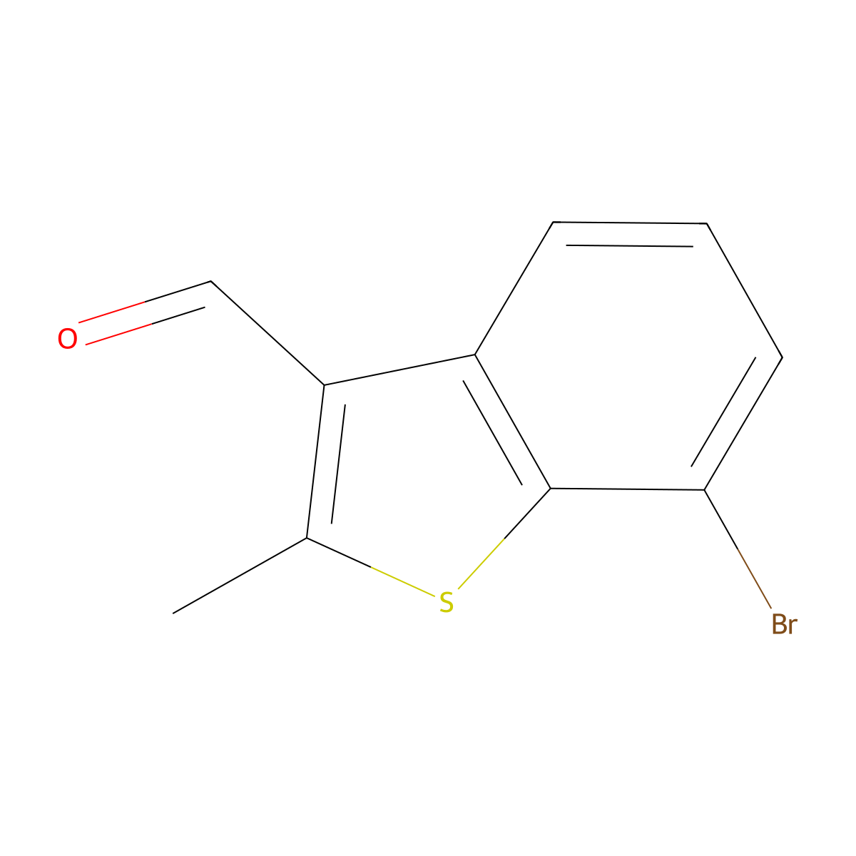 7-Bromo-2-methyl-1-benzothiophene-3-carbaldehyde molecular structure, CAS 1935308-70-5