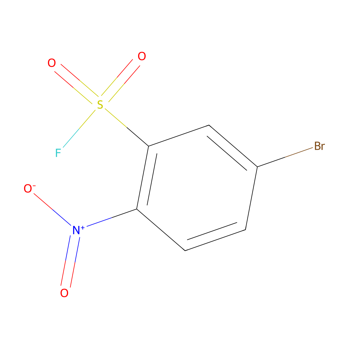 5-Bromo-2-nitrobenzene-1-sulfonyl fluoride molecular structure, CAS 1935310-34-1