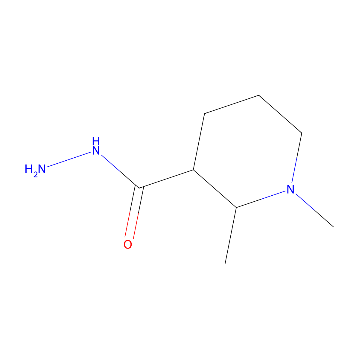 1,2-Dimethylpiperidine-3-carbohydrazide molecular structure, CAS 1935314-91-2
