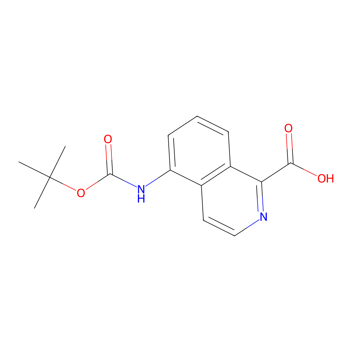 5-{[(Tert-butoxy)carbonyl]amino}isoquinoline-1-carboxylic acid molecular structure, CAS 1935316-60-1