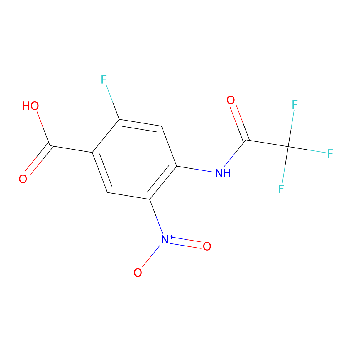 2-Fluoro-5-nitro-4-(trifluoroacetamido)benzoic acid molecular structure, CAS 1935316-71-4