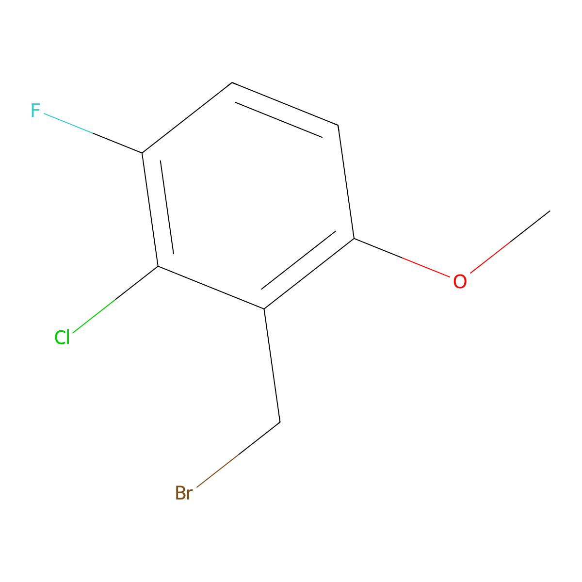 2-Chloro-3-fluoro-6-methoxybenZyl bromide molecular structure, CAS 1935317-19-3