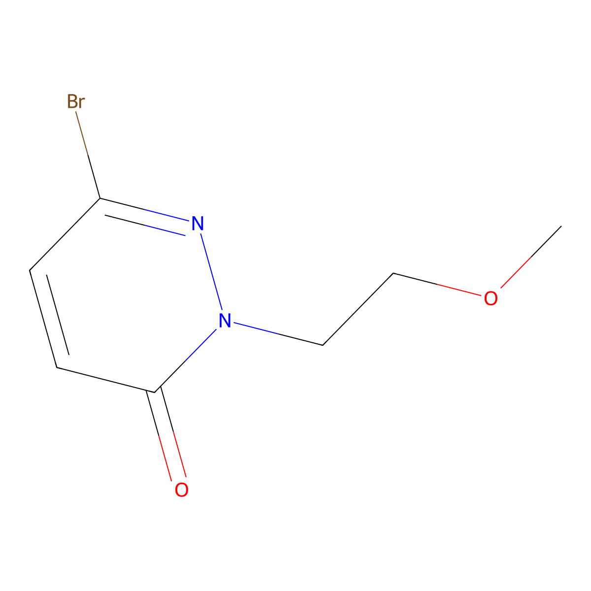 6-Bromo-2-(2-methoxyethyl)pyridazin-3(2H)-one molecular structure, CAS 1935323-46-8