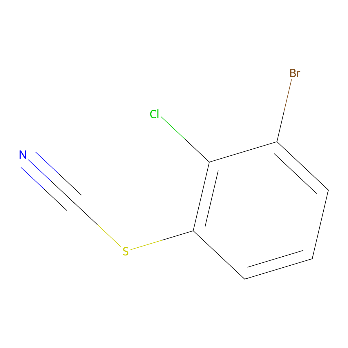 1-Bromo-2-chloro-3-thiocyanatobenzene molecular structure, CAS 1935326-93-4