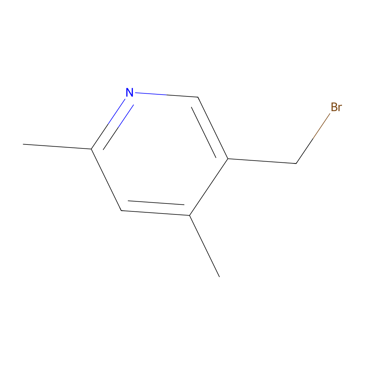 5-(Bromomethyl)-2,4-dimethylpyridine molecular structure, CAS 1935327-77-7