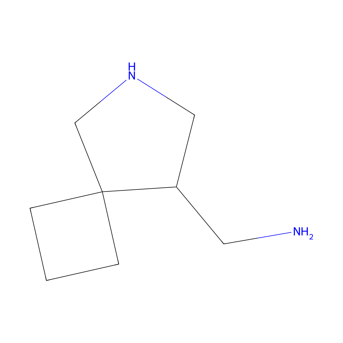 {6-Azaspiro[3.4]octan-8-yl}methanamine molecular structure, CAS 1935330-02-1