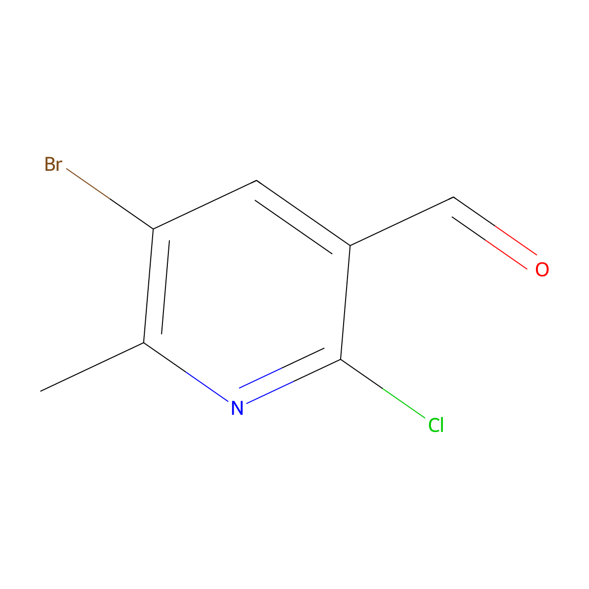5-Bromo-2-chloro-6-methylpyridine-3-carbaldehyde molecular structure, CAS 1935331-10-4