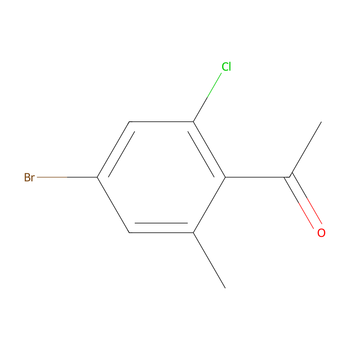 1-(4-Bromo-2-chloro-6-methylphenyl)ethanone molecular structure, CAS 1935333-51-9