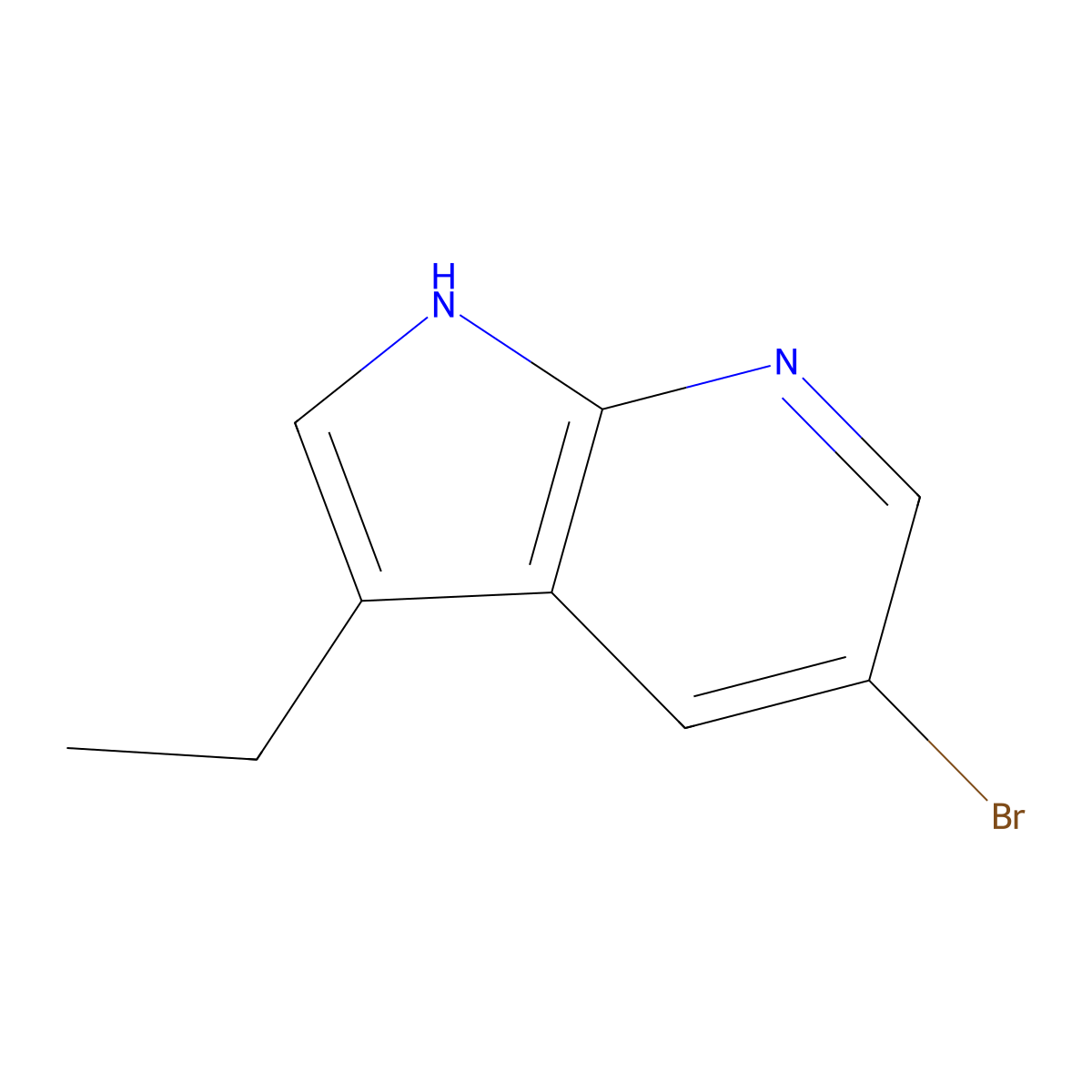 5-bromo-3-ethyl-1H-pyrrolo[2,3-b]pyridine molecular structure, CAS 1935333-86-0