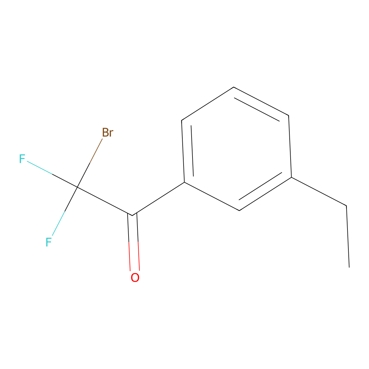 2-Bromo-2,2-difluoro-1-(3-ethylphenyl)ethanone molecular structure, CAS 1935335-61-7