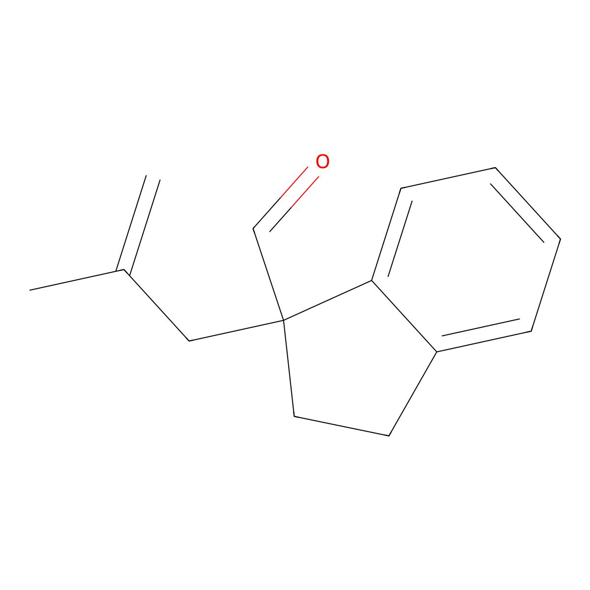 1-(2-methylprop-2-en-1-yl)-2,3-dihydro-1H-indene-1-carbaldehyde molecular structure, CAS 1935340-41-2