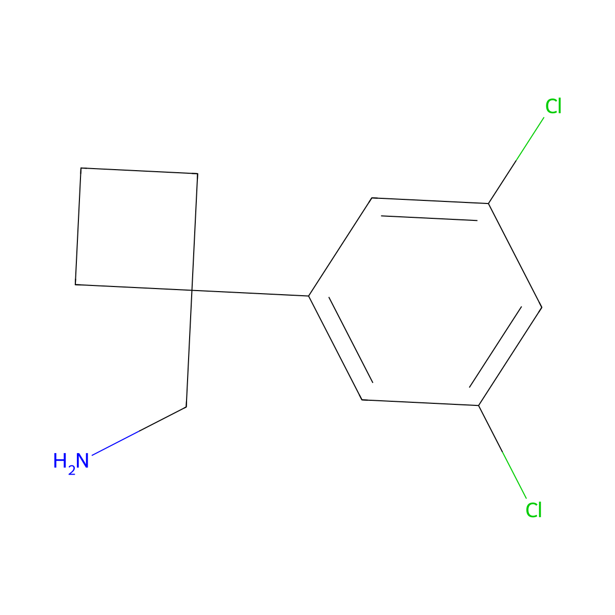 1-(3,5-Dichlorophenyl)cyclobutanemethanamine molecular structure, CAS 1935340-44-5