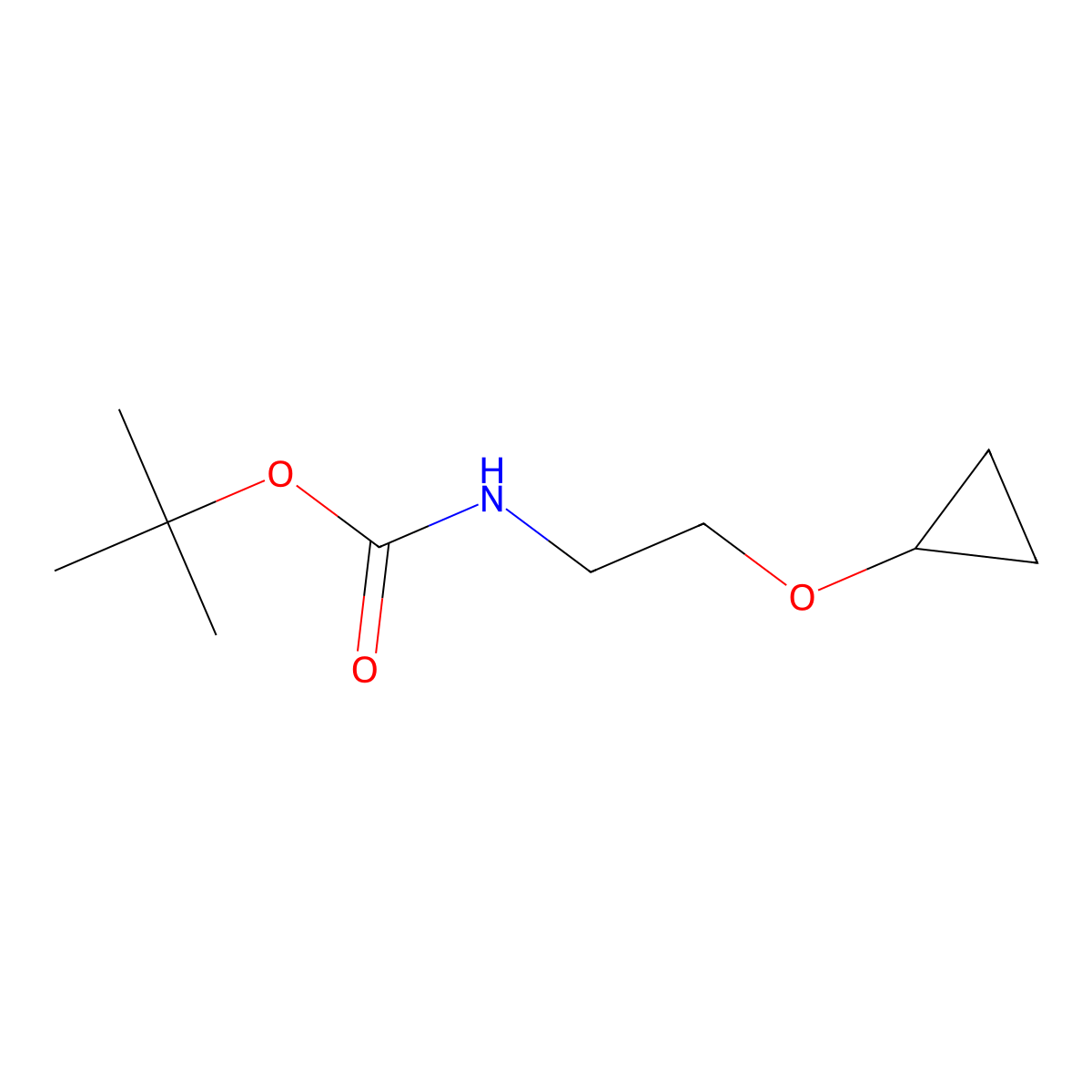 tert-Butyl N-(2-cyclopropoxyethyl)carbamate molecular structure, CAS 1935340-77-4