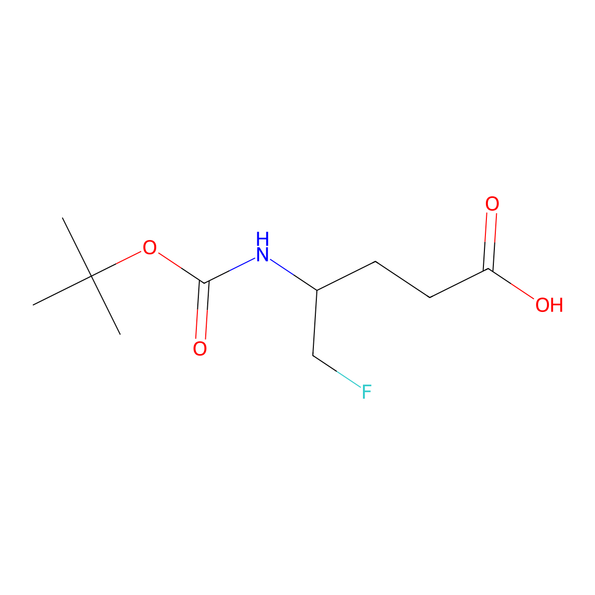 4-{[(Tert-butoxy)carbonyl]amino}-5-fluoropentanoic acid molecular structure, CAS 1935343-79-5