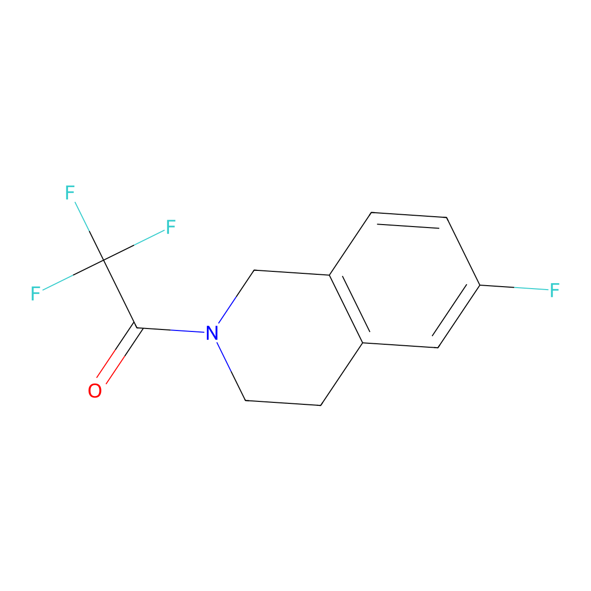 2,2,2-Trifluoro-1-(6-fluoro-3,4-dihydro-2(1H)-isoquinolinyl)ethanone molecular structure, CAS 1935344-74-3