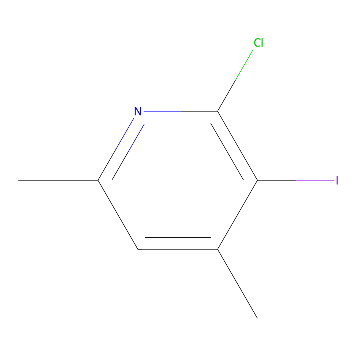 2-Chloro-3-iodo-4,6-dimethylpyridine molecular structure, CAS 1935347-31-1