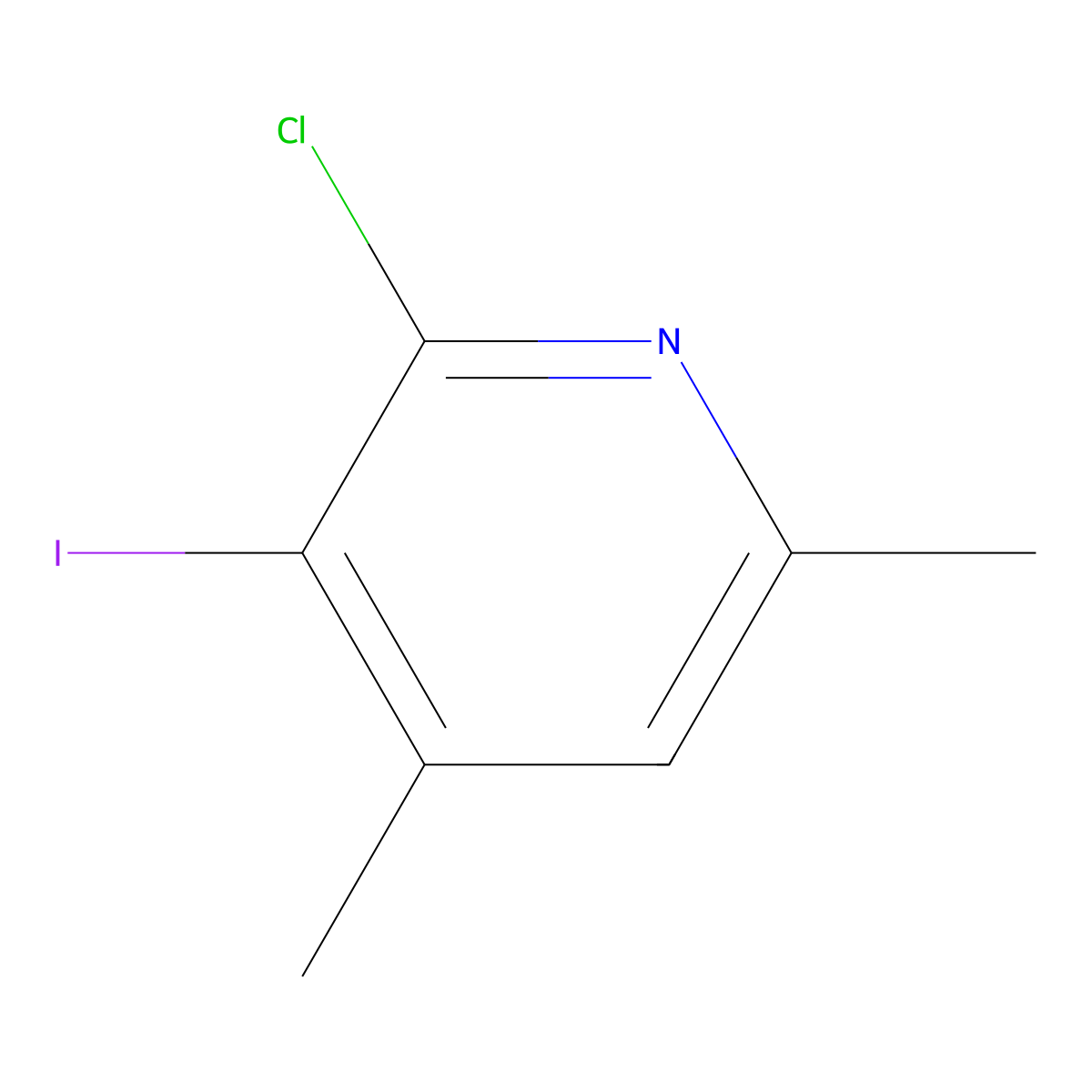 2-Chloro-3-iodo-4,6-dimethylpyridine molecular structure, CAS 1935347-31-1