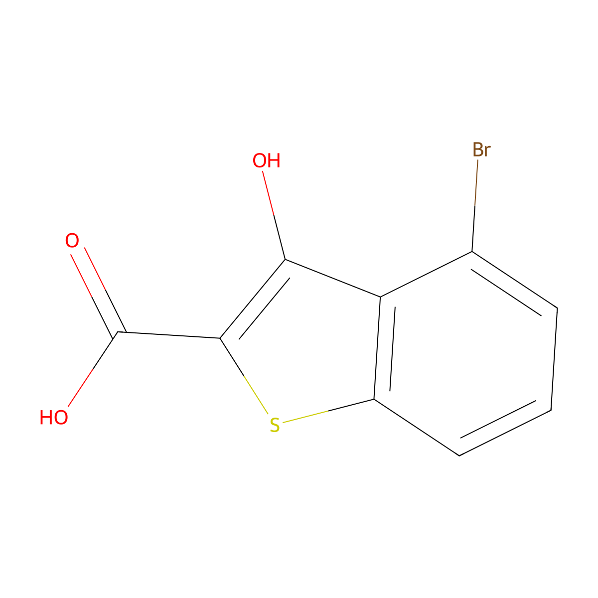 4-Bromo-3-hydroxybenzo[b]thiophene-2-carboxylic acid molecular structure, CAS 1935348-42-7