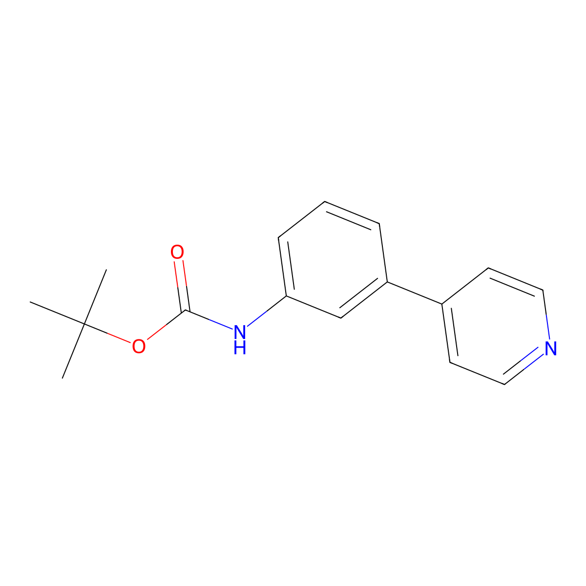 Tert-butyl (3-(pyridin-4-yl)phenyl)carbamate molecular structure, CAS 1935348-70-1
