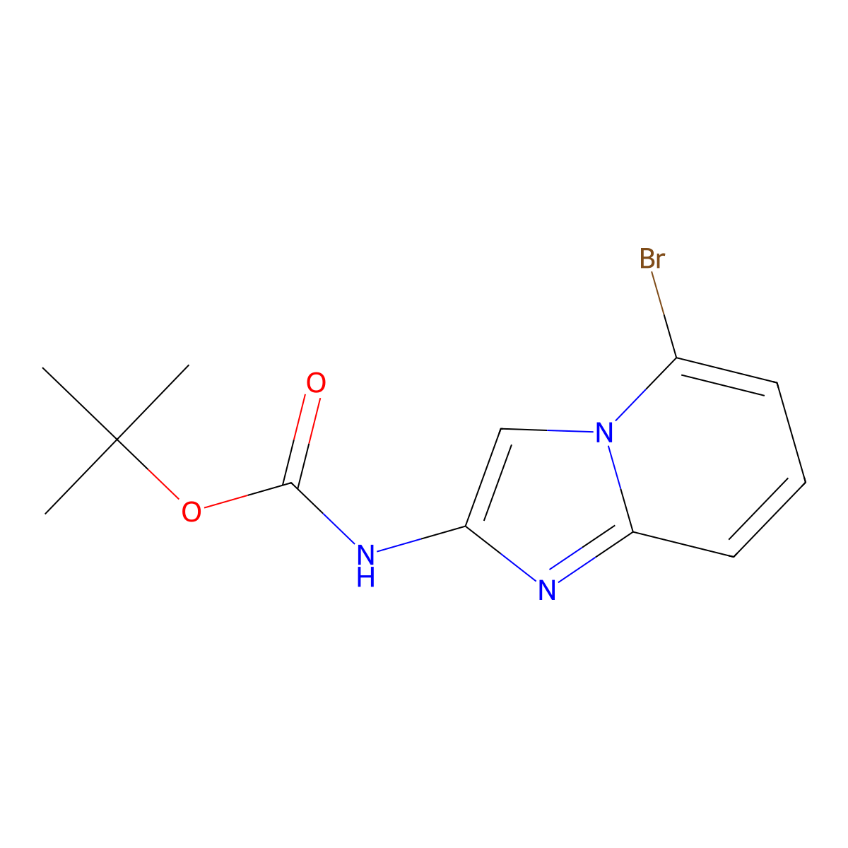 tert-Butyl (5-bromoimidazo[1,2-a]pyridin-2-yl)carbamate molecular structure, CAS 1935349-92-0
